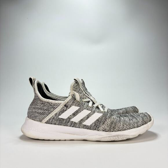Adidas Cloudfoam Pure Grey Running Shoes Lace Up Sneakers DB0695 Women’s Size 7 - Picture 1 of 10